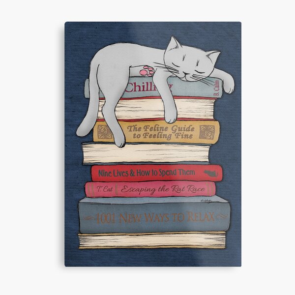 How to Chill Like a Cat Metal Print