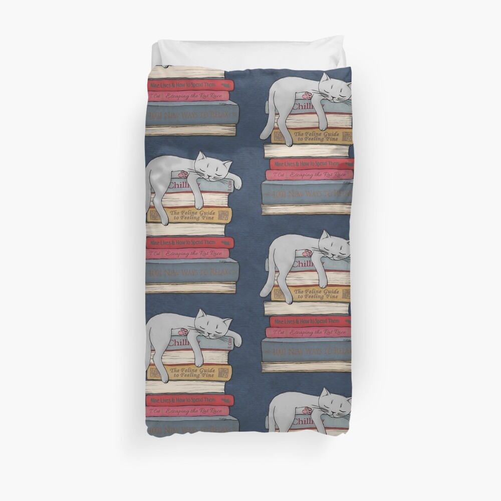 How to Chill Like a Cat Duvet Cover