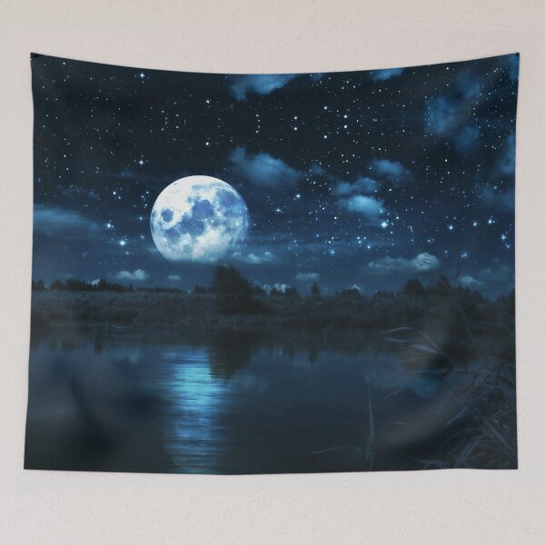 Item preview, Full moon over river designed and sold by AnnArtshock.
