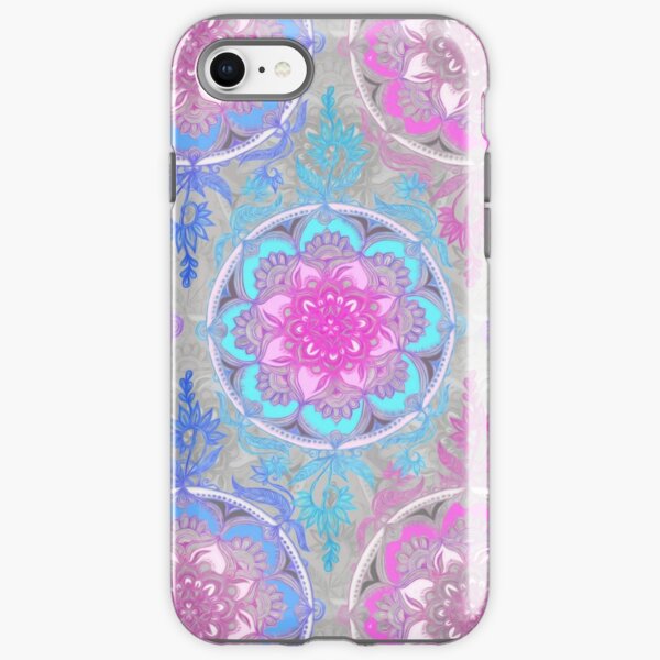 Pink, Purple and Turquoise Super Boho Medallions iPhone Tough Case