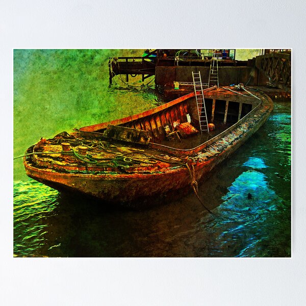 Item preview, Rusting boat, Gravesend, Kent, UK designed and sold by buttonpresser.