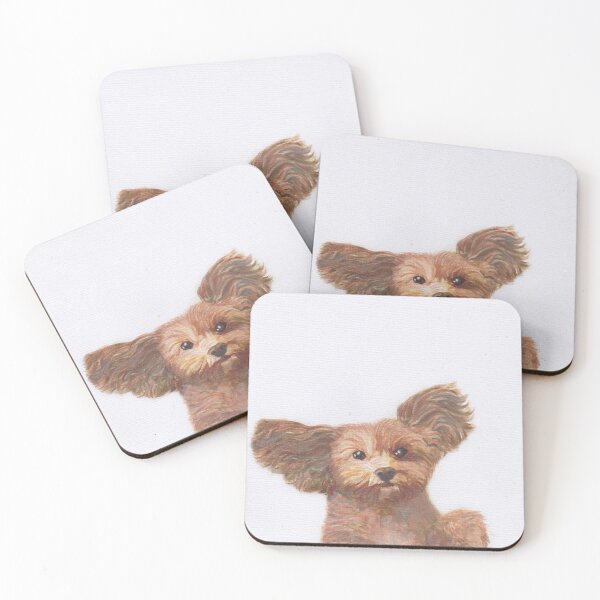Paint me like one of your French dogs - Cavoodle - Cavalier Poodle Coasters (Set of 4)