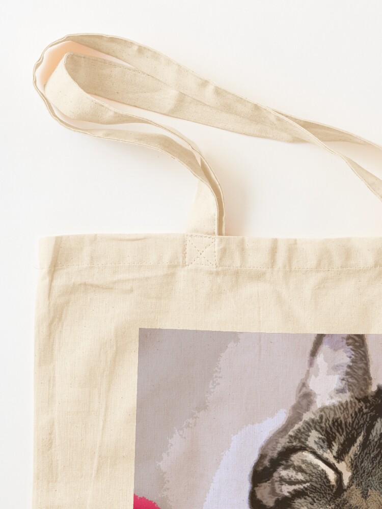 Alternate view of Sleepy Kitty Art Tote Bag