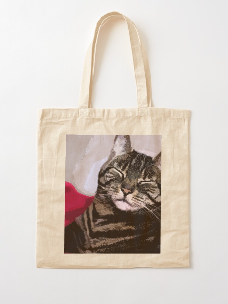 Alternate view of Sleepy Kitty Art Tote Bag