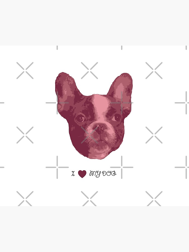 I love my dog - French Bulldog (Pink) by PrintablesP