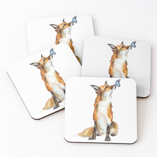 Item preview, Fox and Butterfly Watercolour designed and sold by AmeliaPlayer.