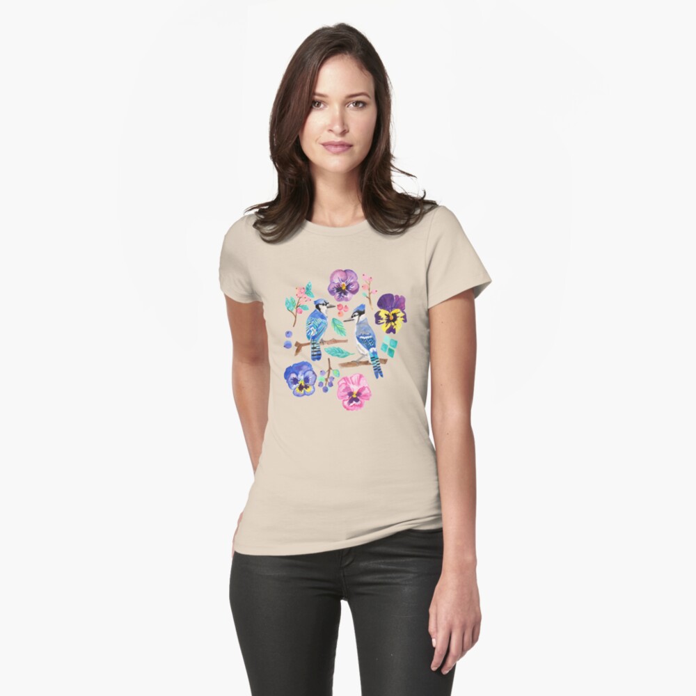 Blue Jay Winter Garden T-shirt for Sale by Tangerine-Tane, Redbubble