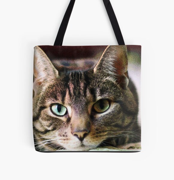 Tabby Cat Digital Art Cat Photography All Over Print Tote Bag