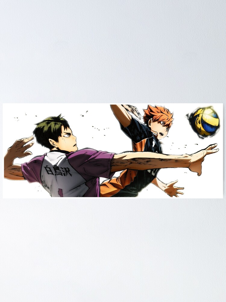 "Haikyuu! Hinata X Ushijima!" Poster by Anthosaurus | Redbubble