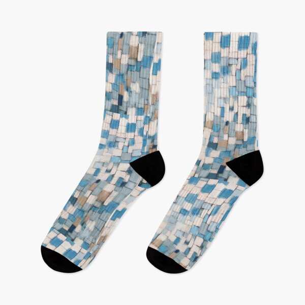 Item preview, TURQUOISE BLUE WHITE MOSAIC TILES designed and sold by GIVENGRACE.ART.