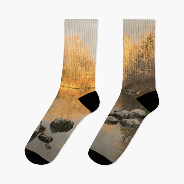 Item preview, Gold and Silver - Late Fall Reflections at the Pond Take One designed and sold by Georgia Mizuleva.