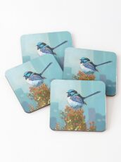 Blue Wren on Bush Coasters