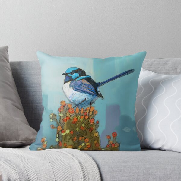 Item preview, Blue Wren on Bush designed and sold by David  Kennett.