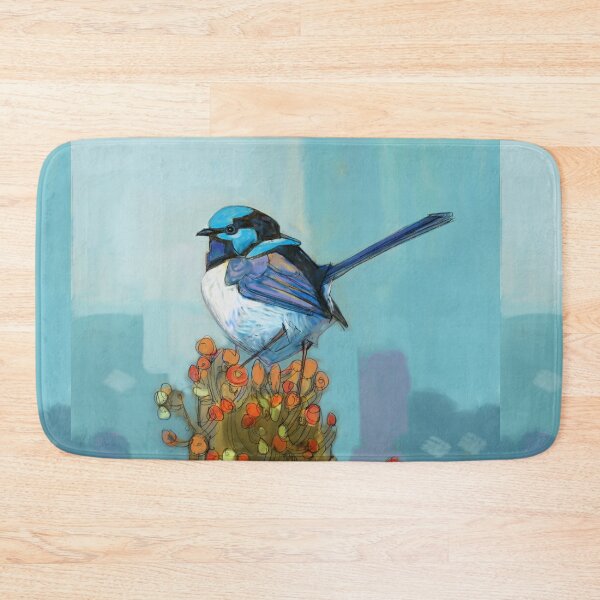 Item preview, Blue Wren on Bush designed and sold by David  Kennett.