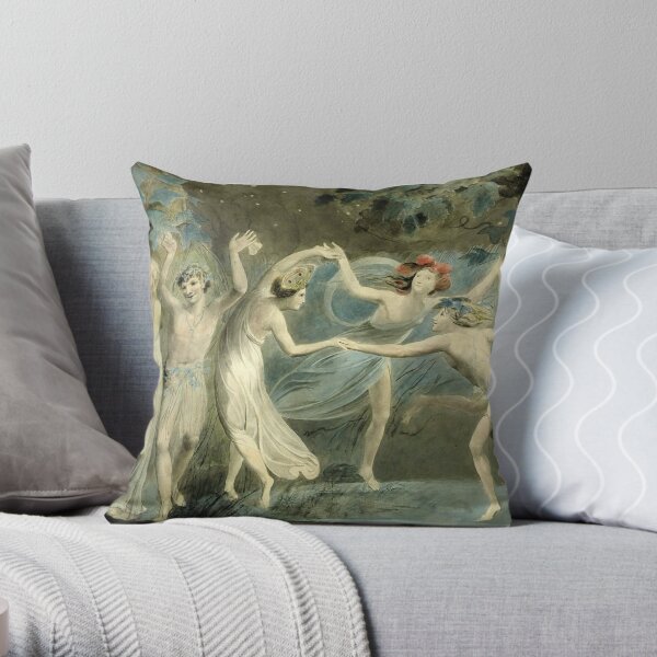 BLAKE. Oberon, Titania and Puck with Fairies Dancing. William Shakespeare, A Midsummer Night's Dream. Throw Pillow