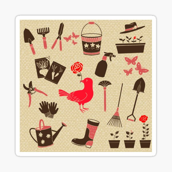 Garden Life (brown) Sticker