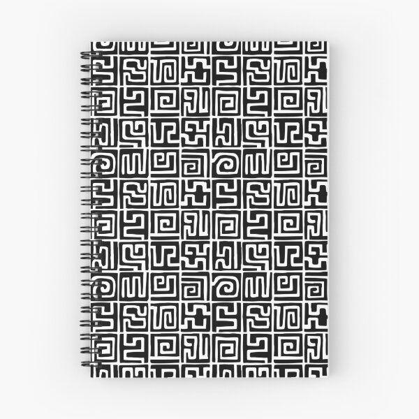 Item preview, Hand Drawn Kuba Cloth Style Pattern 071019 - Black on White designed and sold by Artberry.