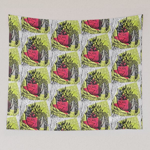 Item preview, Lino printed succulent #2 designed and sold by HenrietteML.