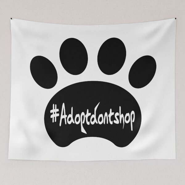 Item preview, Adopt don't shop (black) designed and sold by Dave Crokaert.