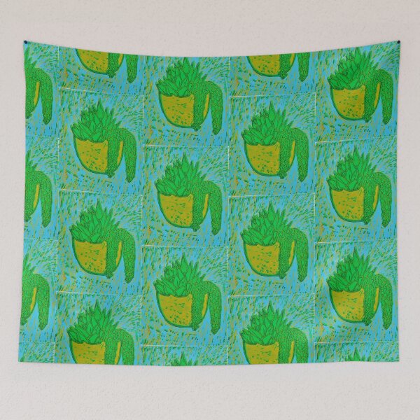 Item preview, lino printed succulent #4 designed and sold by HenrietteML.