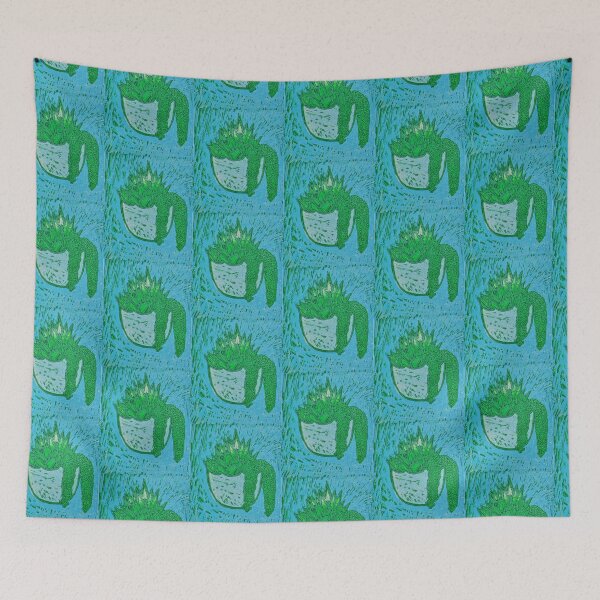 Item preview, lino printed succulent #8 designed and sold by HenrietteML.
