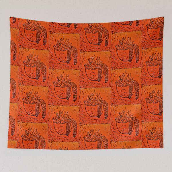 Item preview, lino printed succulent #9 designed and sold by HenrietteML.