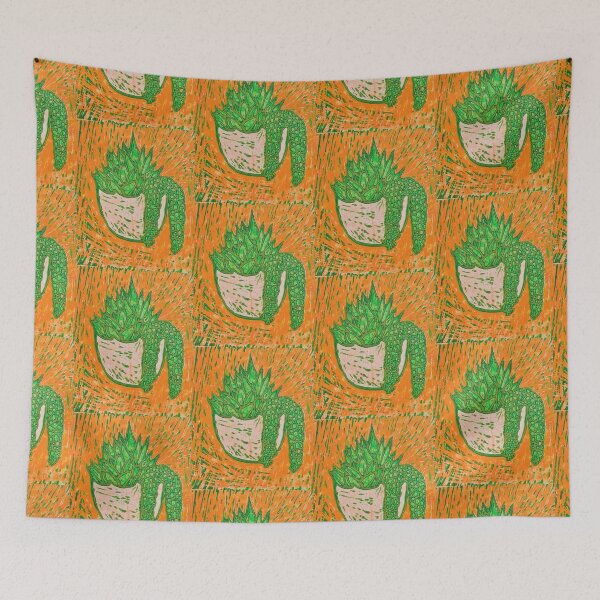 Item preview, lino printed succulent  #10 designed and sold by HenrietteML.