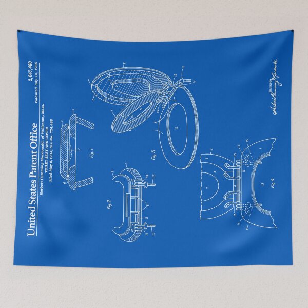 Item preview, Toilet Seat and Cover Patent - Blueprint designed and sold by FinlayMcNevin.