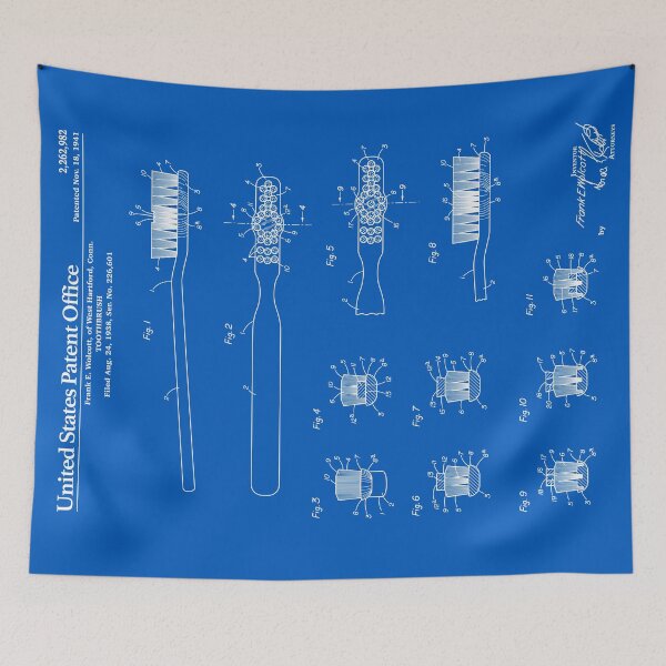 Item preview, Toothbrush Patent - Blueprint designed and sold by FinlayMcNevin.