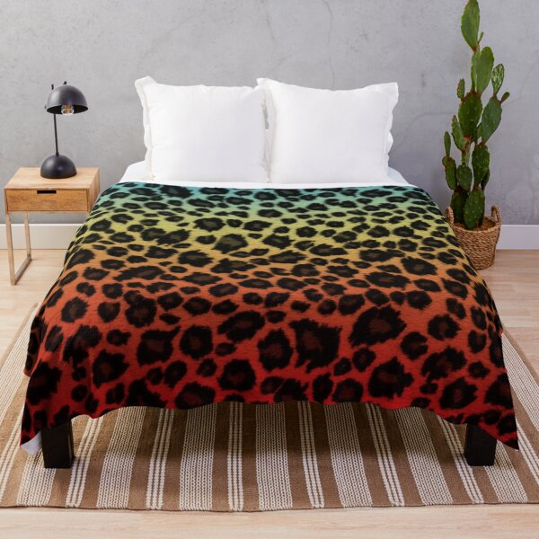 Item preview, Blue Gold Red Leopard Skin designed and sold by HomeLivingCo.