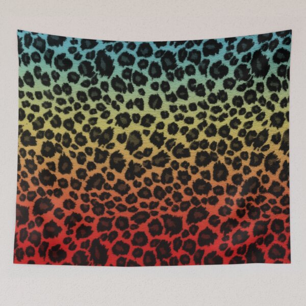 Item preview, Blue Gold Red Leopard Skin designed and sold by HomeLivingCo.