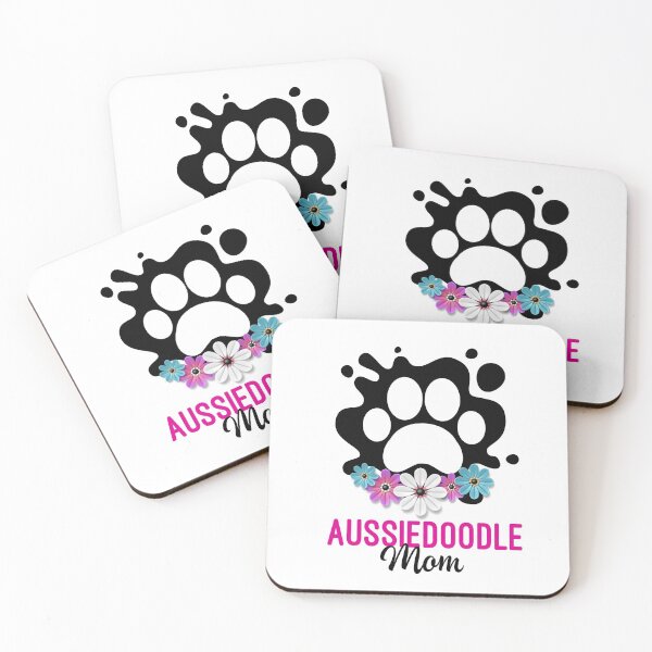 Item preview, Aussiedoodle Mom Dog Paw and Flowers designed and sold by monicacarr.