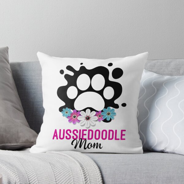 Item preview, Aussiedoodle Mom Dog Paw and Flowers designed and sold by monicacarr.
