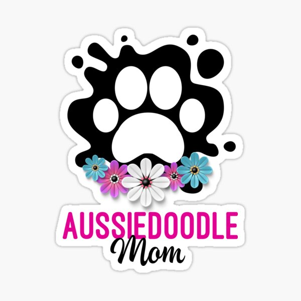 Item preview, Aussiedoodle Mom Dog Paw and Flowers designed and sold by monicacarr.