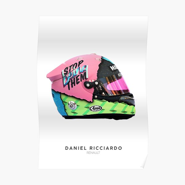 Daniel Ricciardo 2019 Helmet Poster