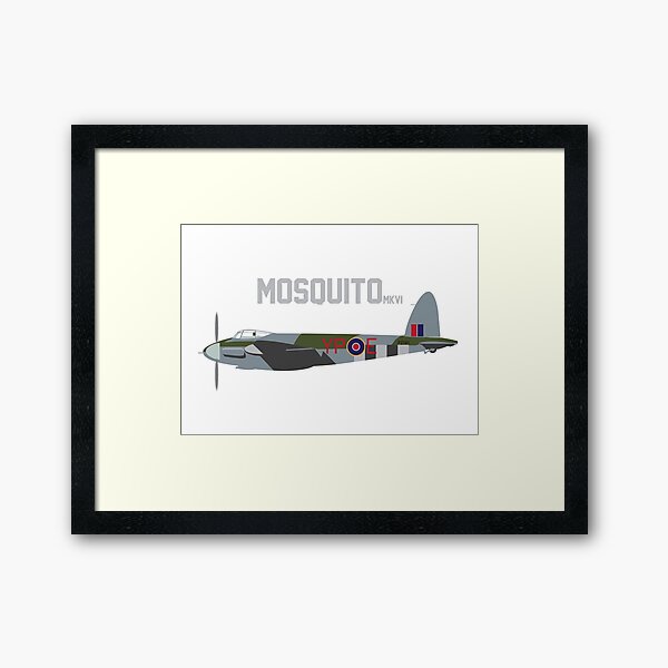 Vista previa del artículo con la obra «De Havilland Mosquito Fighter Bomber de la RAF WWII», diseñado y vendido por Wisdom Art Prints .