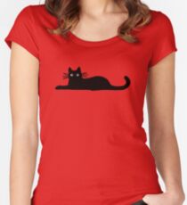 Black Cat Women's Fitted Scoop T-Shirt