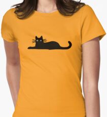 Black Cat Women's Fitted T-Shirt