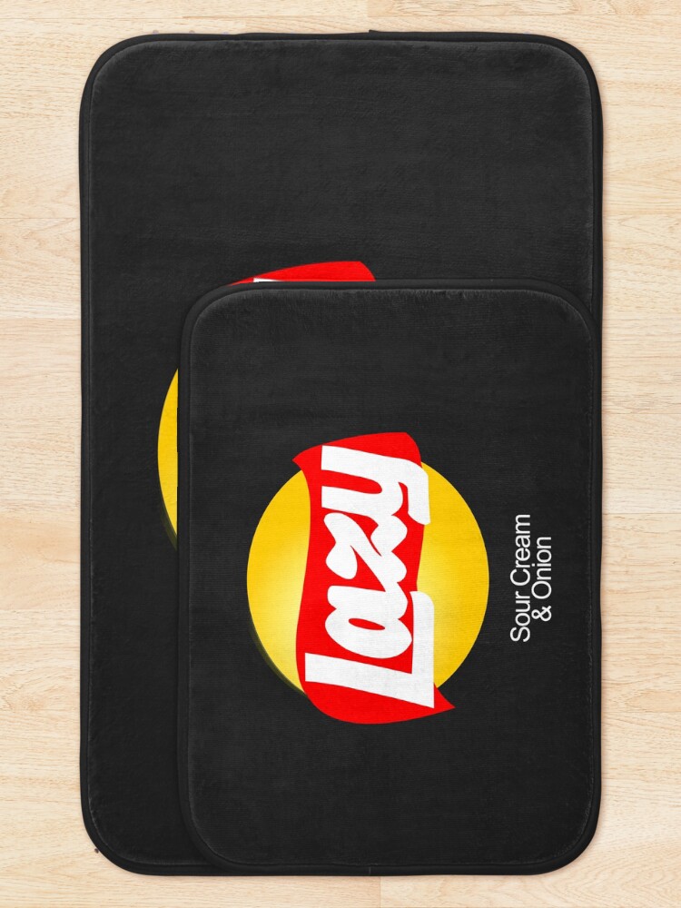 "Lazy Sour Cream & Onion Chips" Bath Mat by ELKaito Redbubble