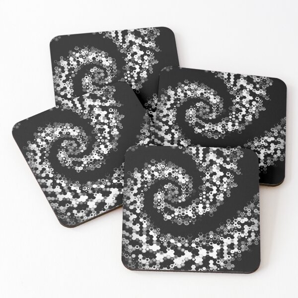 Aperçu de l'œuvre Cercle en spirale noir et blanc Swirly créée et vendue par Roanemermaid.
