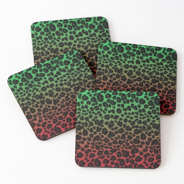Item preview, Green Red Leopard Skin designed and sold by HomeLivingCo.
