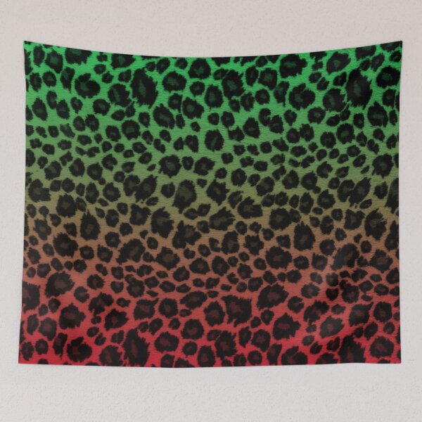 Item preview, Green Red Leopard Skin designed and sold by HomeLivingCo.
