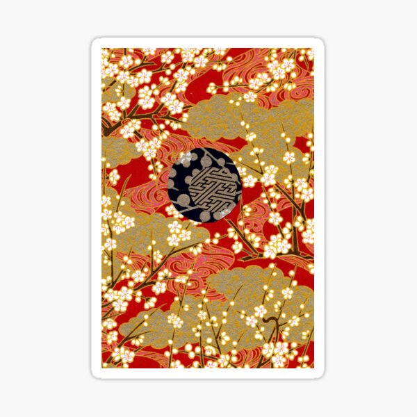 Dojo | Japanese washi yuzen chiyogami origami paper collage Sticker