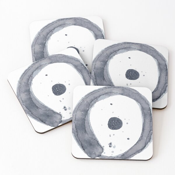 Item preview, Enso Watercolor in Grey tones designed and sold by Polishthestone.