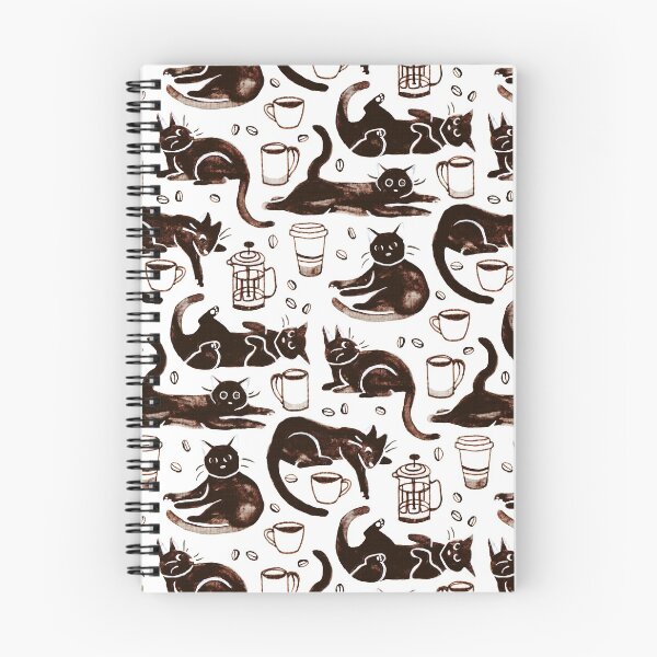 Item preview, Gouache Black Cats & Coffee designed and sold by TigaTiga.
