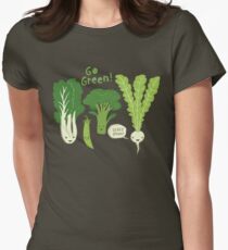 Go Green! (Leafy Green!) Fitted T-Shirt