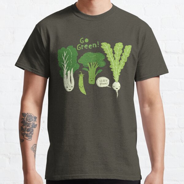 Go Green! (Leafy Green!) Happy Garden Vegetables Classic T-Shirt