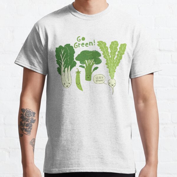 Go Green! (Leafy Green!) Happy Garden Vegetables Classic T-Shirt
