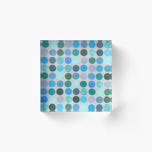Curious Dots - Ocean Tones Acrylic Block
