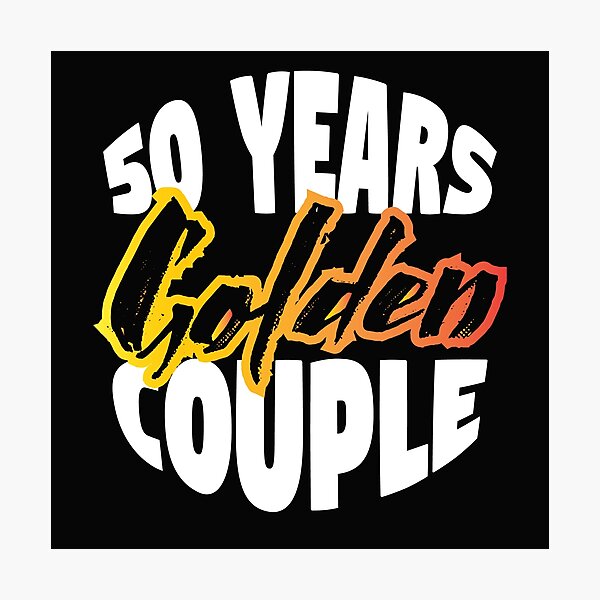Item preview, Golden couple! Golden wedding anniversary designed and sold by Cutebutfunny.
